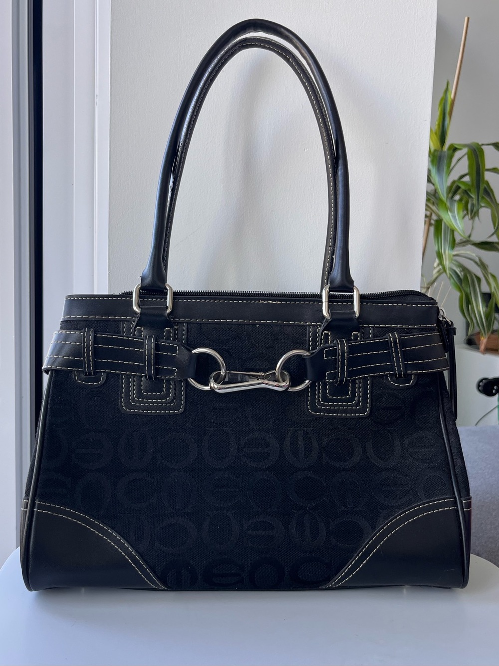Y2K Black Jacquard Shoulder